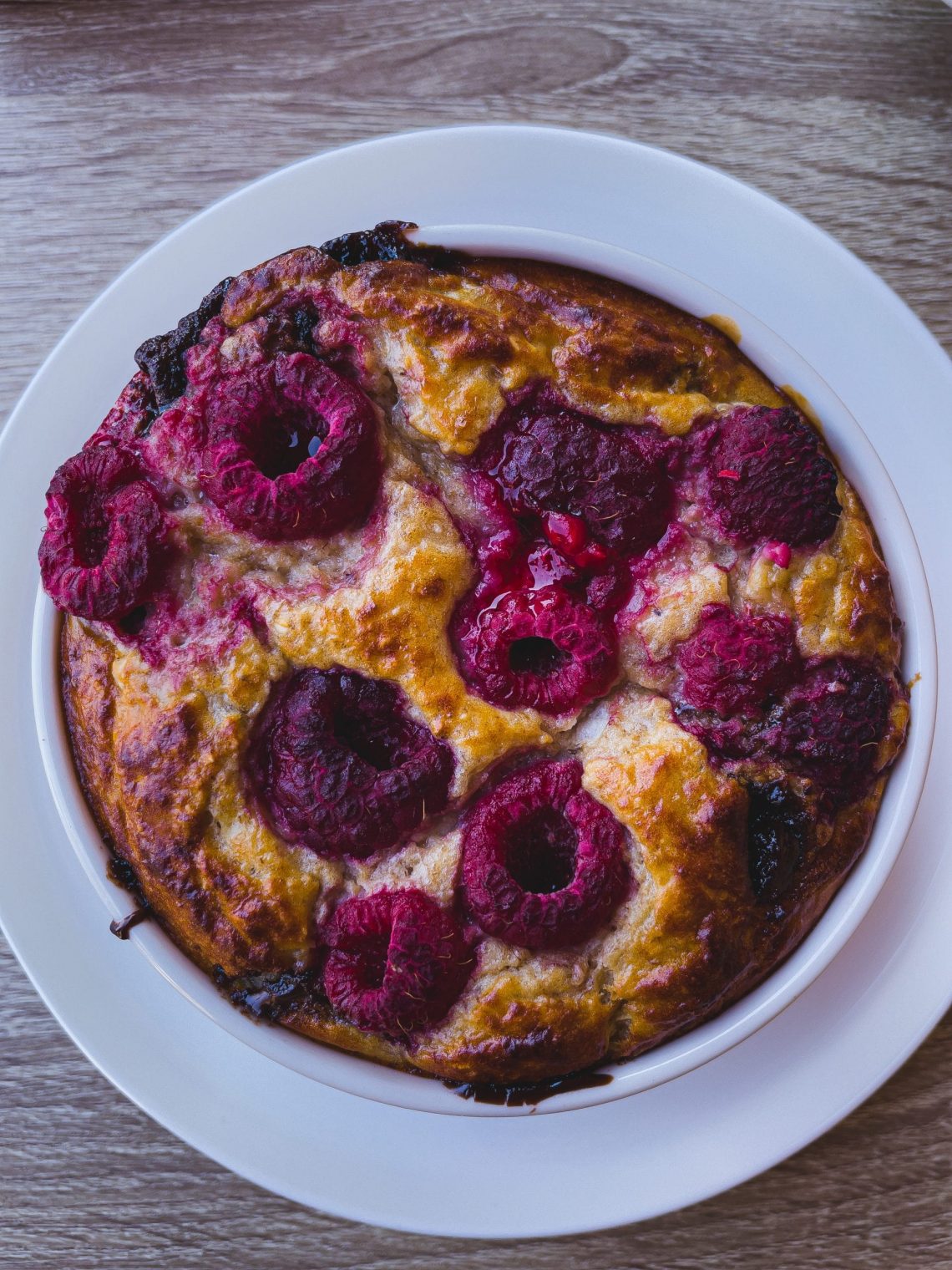 Raspberry Hazelnut baked oats