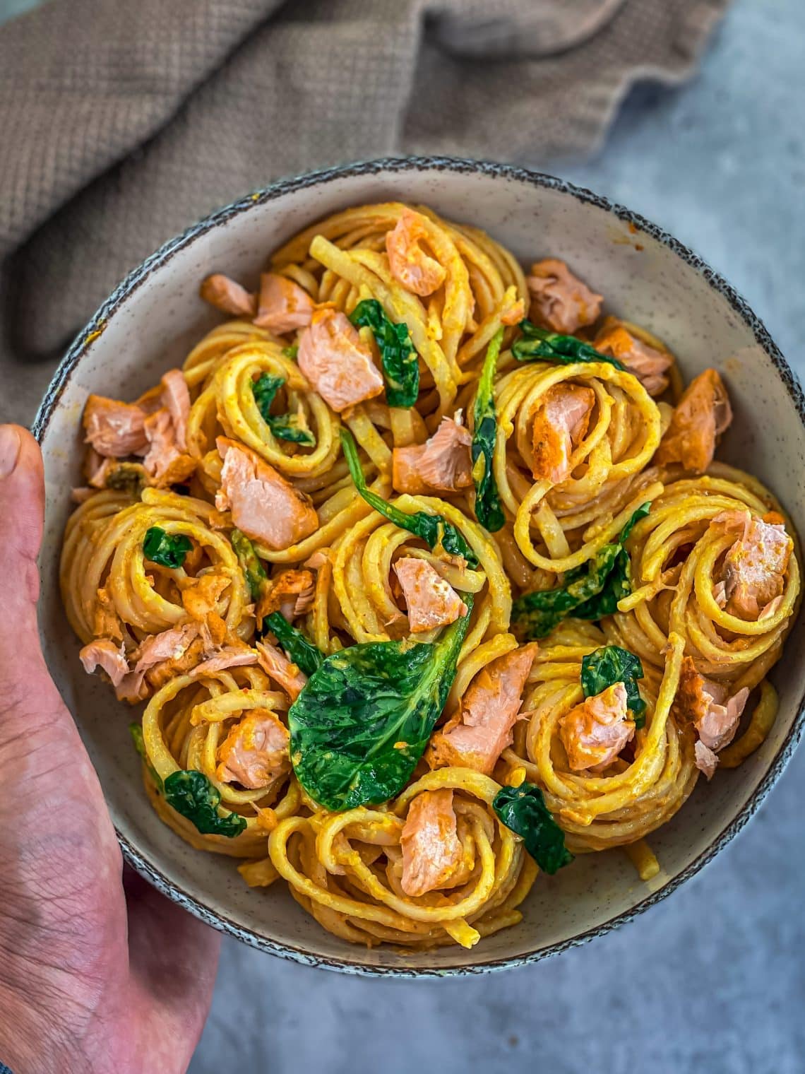 Healthy Creamy Salmon Pasta