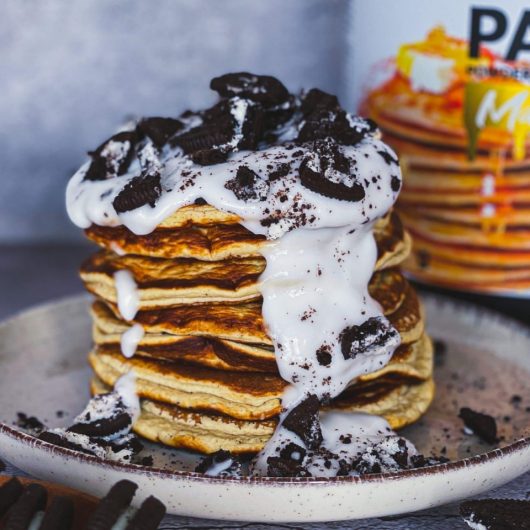 Oreo Protein Pancakes